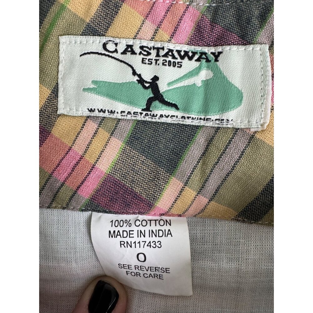 Castaway Nantucket Ali Womens Skirt Sz 0 Patchwork Madras Cotton Petite Classy - Picture 4 of 9